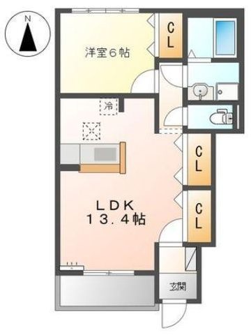 拡大写真:Sunny Court,(サニーコート) 1階103の間取り