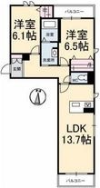 シャラーレ西深津の間取図