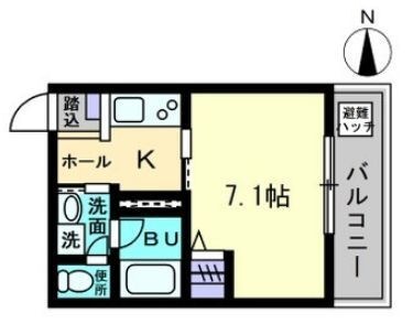 拡大写真:メゾン・ド・キャトルⅢ 4階407の間取り