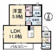 写真：グランベレオ野上2階の間取図