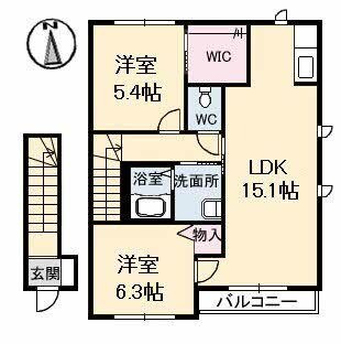 拡大写真:スカイメゾン11番館 2階202の間取り