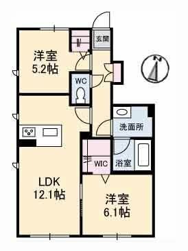 拡大写真:シャーメゾンファンスタ 1階105の間取り