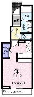 拡大写真:クレド 1階103の間取り