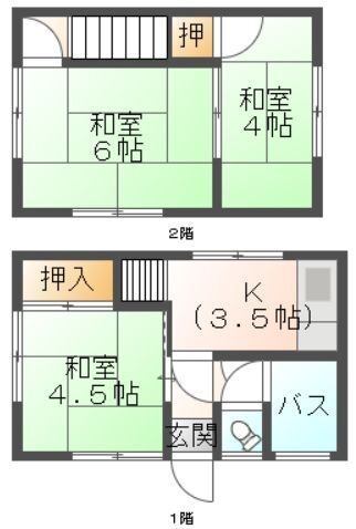 拡大写真:福山市神村町 3の間取り