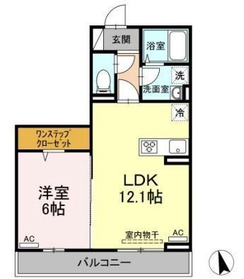 拡大写真:メゾンドミュゼ 2階205の間取り