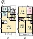 シャーメゾンクルジュ(メゾネット角住戸)の間取図
