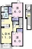 ベルメゾン福地Dの間取図
