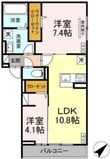 D-roomCⅧの間取図