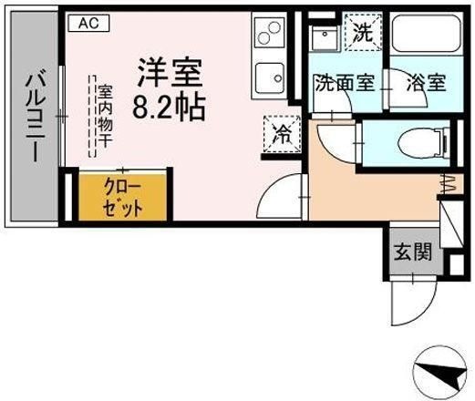 拡大写真:西町SUZUKAZE 1階102の間取り