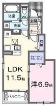ラ・ヴィータAの間取図