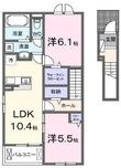 ラ・ヴィータAの間取図