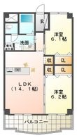 倉敷市西阿知町の間取図
