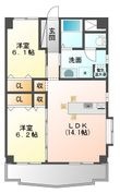 倉敷市西阿知町の間取図