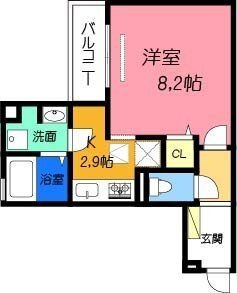 拡大写真:高槻市栄町4丁目 1階102の間取り