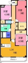 茨木市中河原町の間取図