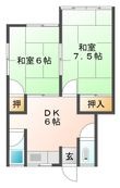 岡辺アパートの間取図