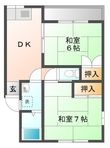 写真：谷本アパート2階の間取図