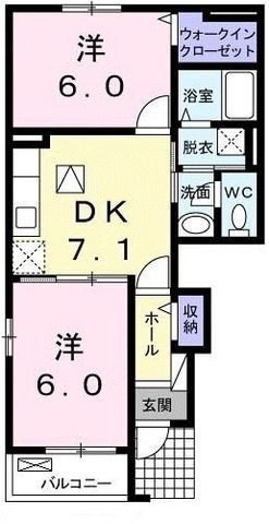 拡大写真:イルマーレC 1階101の間取り