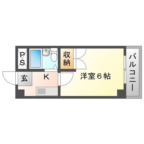 拡大写真:宇治市宇治弐番 1階106の間取り