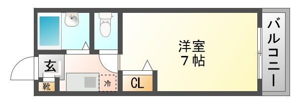 拡大写真:コージーハイツ 2階201の間取り
