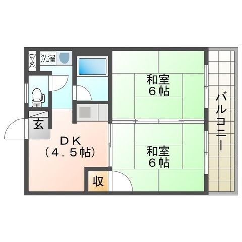 拡大写真:グレース16 3階302の間取り