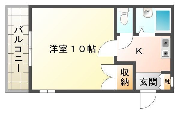 拡大写真:宇治市小倉町寺内 3階301の間取り