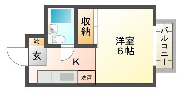 拡大写真:セリバテール若宮 2階201の間取り