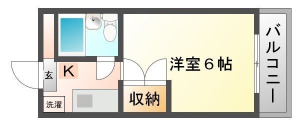 拡大写真:宇治市羽拍子町 2階2203の間取り