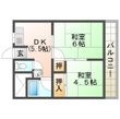 宇治市五ケ庄福角の間取図