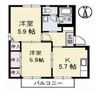 サテライトS 2棟の間取図