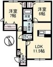 グランマスト木太町Ⅱの間取図