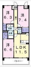 高松市一宮町の間取図