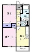 エルディム高木 Aの間取図
