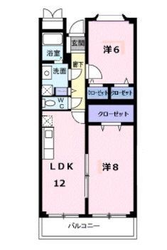 拡大写真:メゾン エトワール 2階201の間取り
