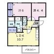 リヴィエール宮本Ⅰの間取図