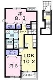 リバーヒルAの間取図