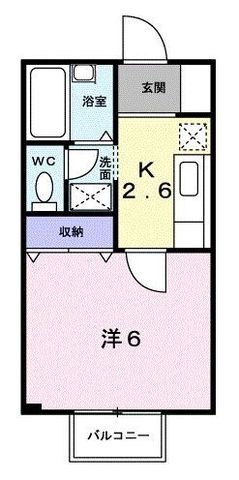 拡大写真:イグレック。楯 B 2階203の間取り