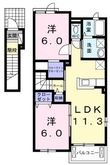 ラブリーフレンドBの間取図