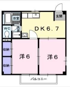 拡大写真:ニューシティ土器A 1階102の間取り
