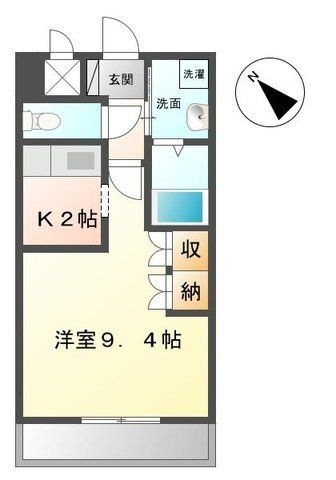 拡大写真:高松市三谷町 2階205の間取り
