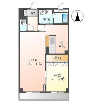 拡大写真:高松市林町 3階302の間取り