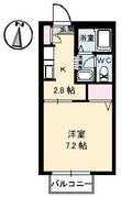 写真:ディアス中塚 B棟 2階202の間取図