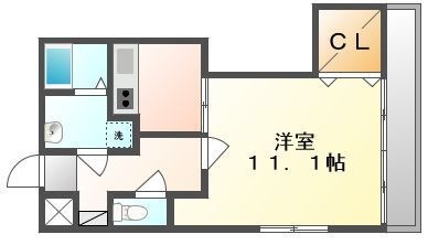 拡大写真:高松市鹿角町 2階302の間取り