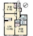 丸亀市郡家町の間取図