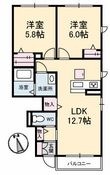 高松市西山崎町の間取図