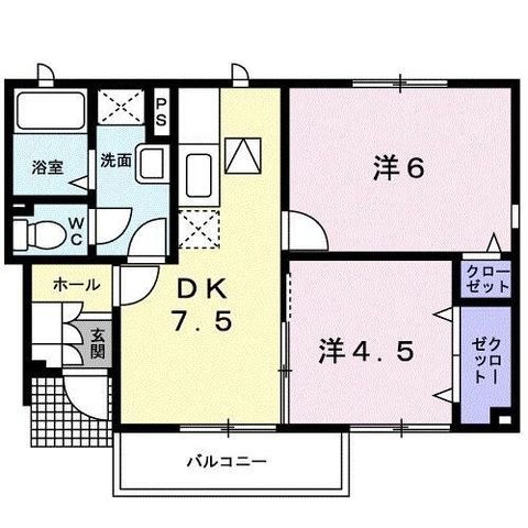 拡大写真:善通寺市善通寺町 1階102の間取り