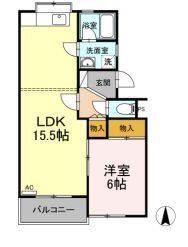 拡大写真:高松市新北町 1階105の間取り