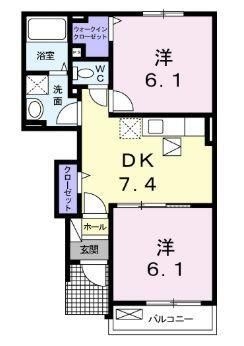 拡大写真:善通寺市弘田町 1階102の間取り