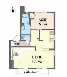 拡大写真:高松市木太町 2階201の間取り