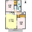シャンブルB の間取図